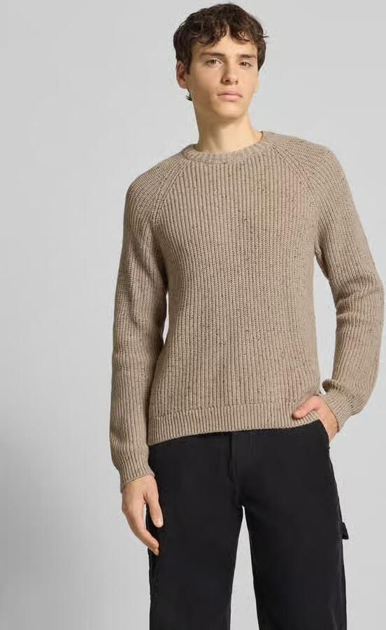 Only & Sons Regular fit gebreide pullover van katoenmix met wol model 'LITUS' - Foto 2