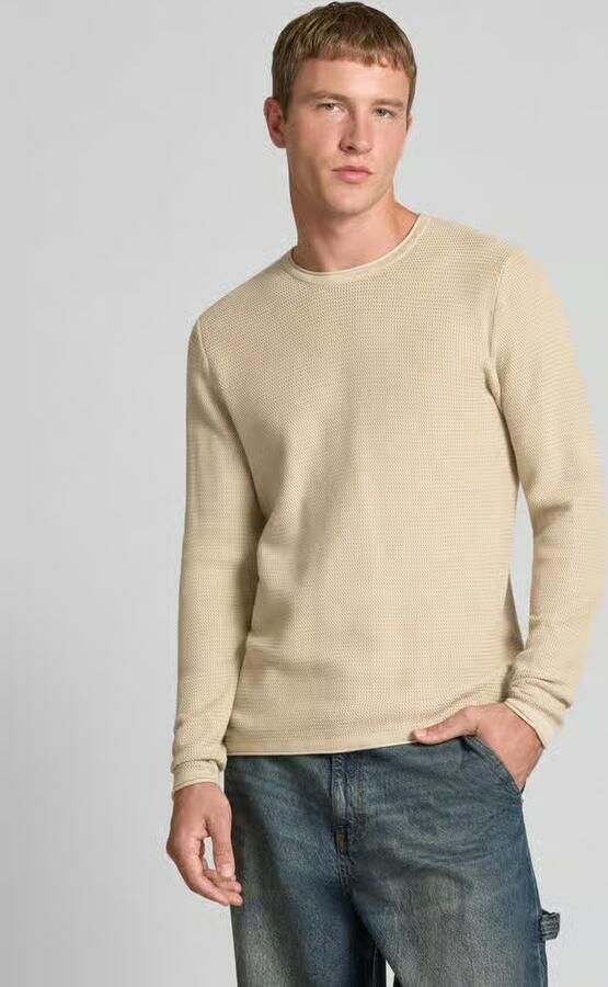 Only & Sons Regular fit gebreide pullover van puur katoen model 'ERIC' - Foto 6