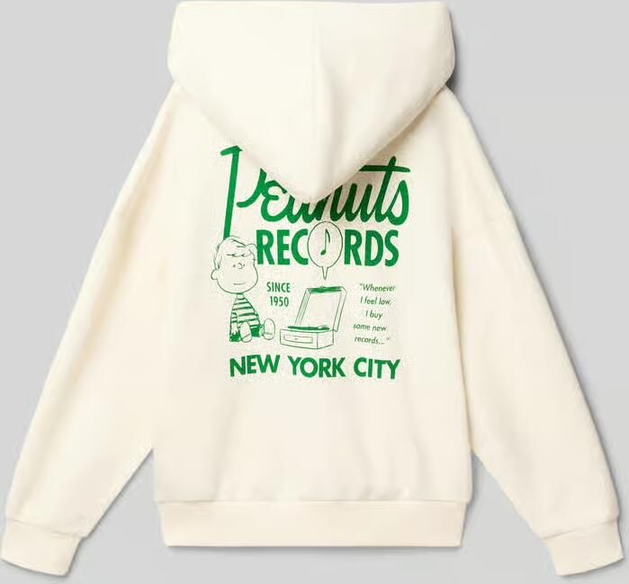 Only & Sons Regular fit HOODIE van Katoenmix Model 'PEANUTS'