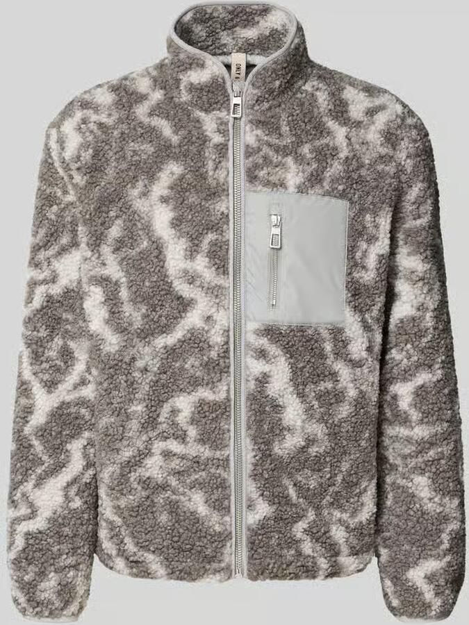 Only & Sons Regular fit jack van teddybont met all-over motief model 'JAIMY' - Foto 2