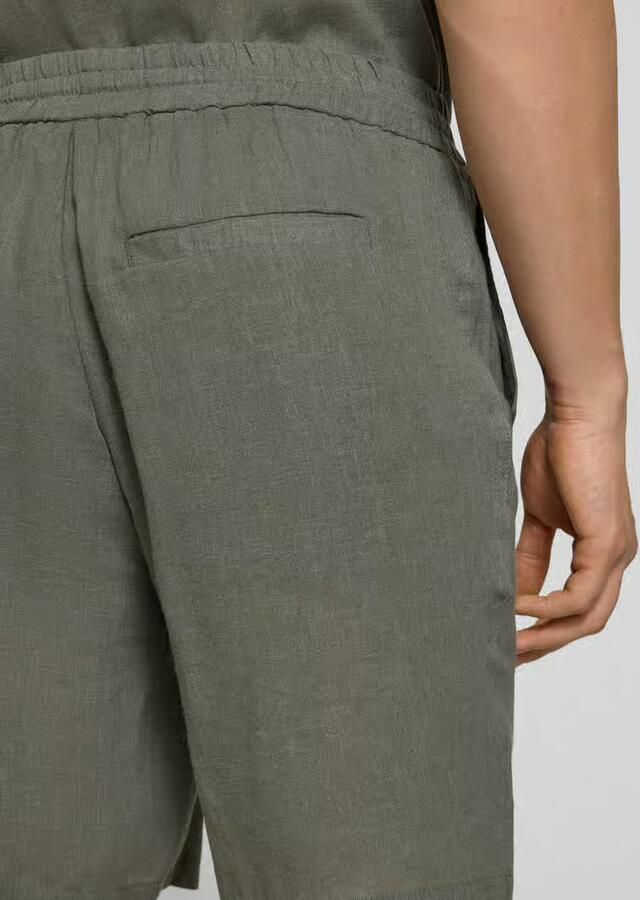 Only & Sons regular fit korte broek van mix van linnen en viscose model 'LAURENCE'