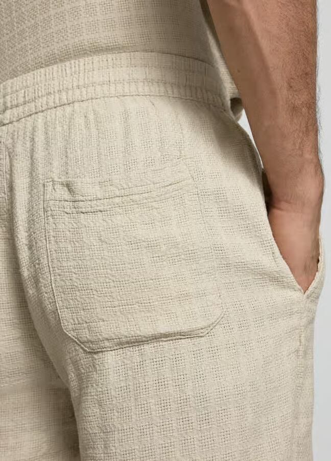 Only & Sons regular fit korte broek van mix van viscose en linnen model 'TEL LATHAM'
