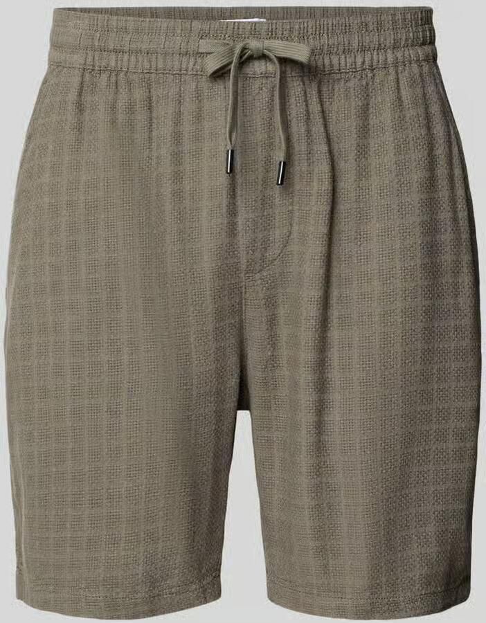 Only & Sons regular fit korte broek van mix van viscose en linnen model 'TEL LATHAM' - Foto 2