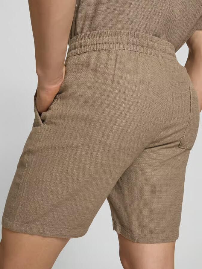 Only & Sons regular fit korte broek van mix van viscose en linnen model 'TEL LATHAM'