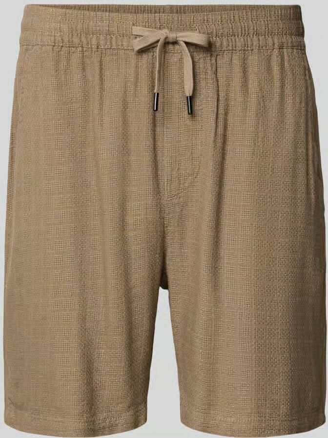 Only & Sons regular fit korte broek van mix van viscose en linnen model 'TEL LATHAM' - Foto 2