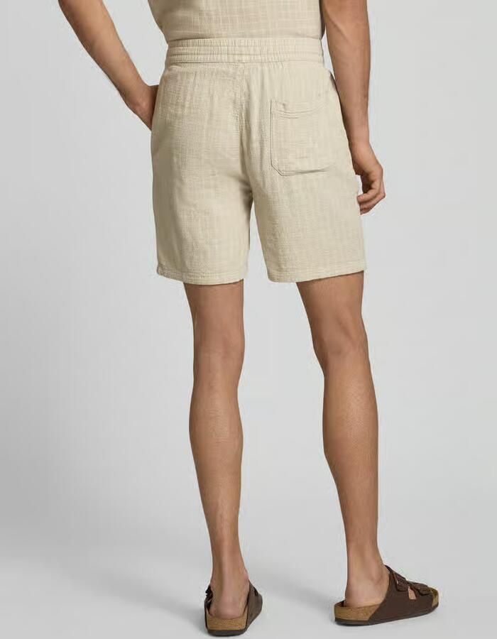 Only & Sons regular fit korte broek van mix van viscose en linnen model 'TEL LATHAM' - Foto 2