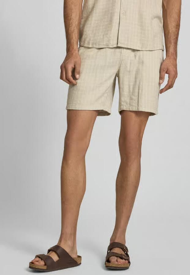Only & Sons regular fit korte broek van mix van viscose en linnen model 'TEL LATHAM' - Foto 5