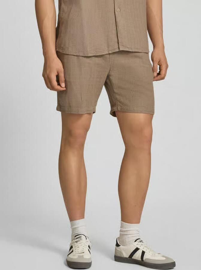 Only & Sons regular fit korte broek van mix van viscose en linnen model 'TEL LATHAM' - Foto 2