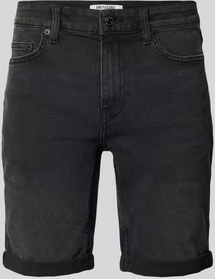Only & Sons regular fit korte jeans van katoenmix met viscose model 'SPY' - Foto 5