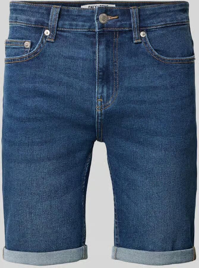 Only & Sons regular fit korte jeans van katoenmix model 'PLY' - Foto 5