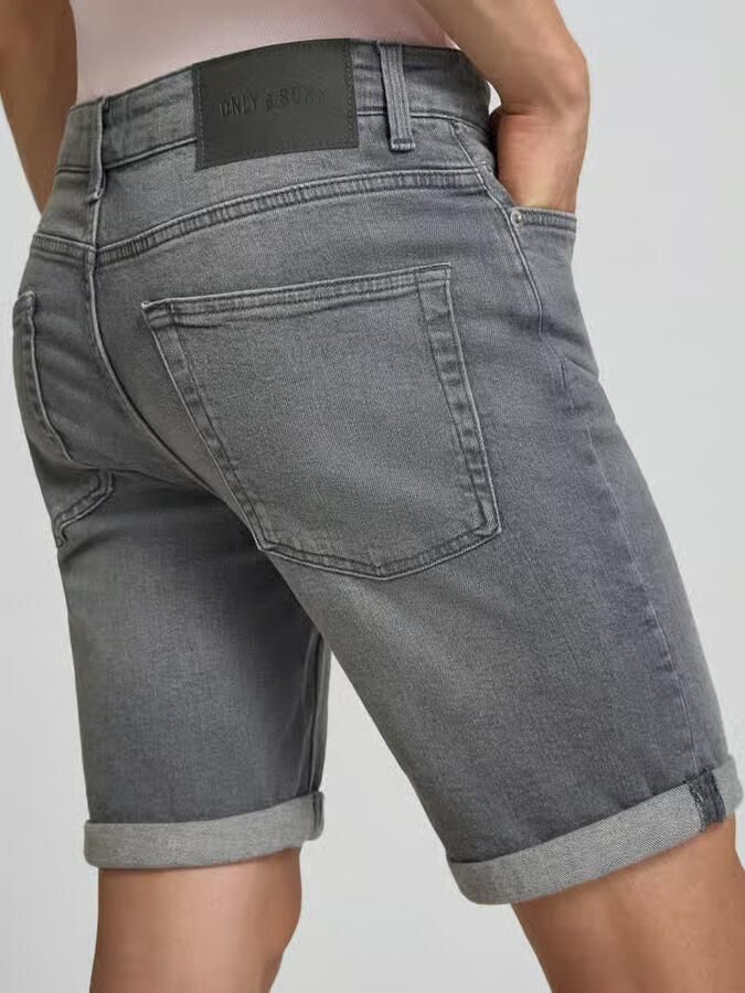 Only & Sons regular fit korte jeans van katoenmix model 'PLY' - Foto 4