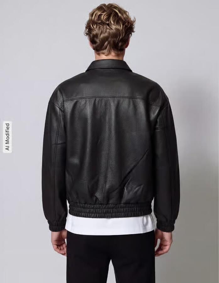 Only & Sons Regular fit kunstleren jack model 'REX' - Foto 2
