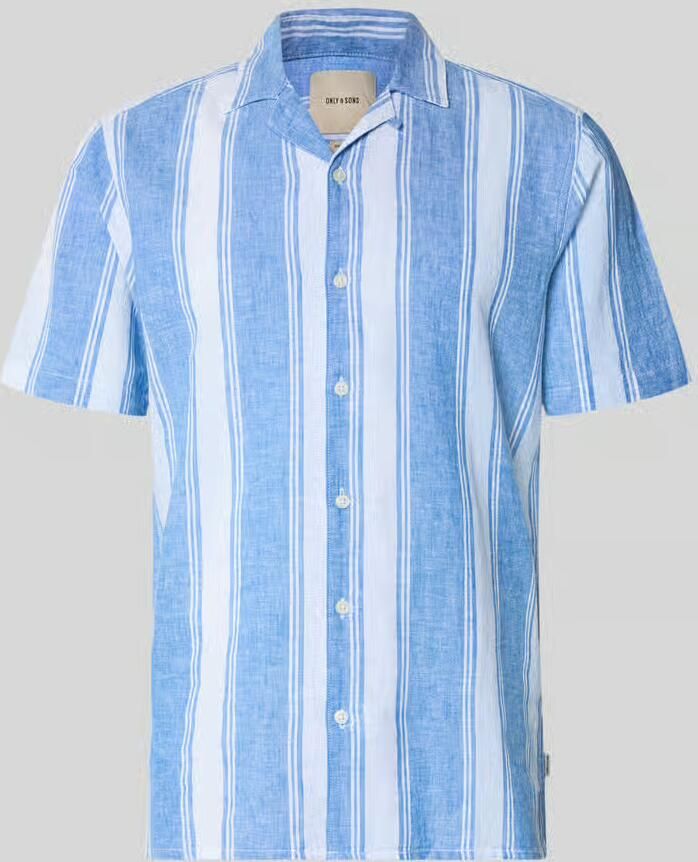 Only & Sons regular fit linnen overhemd van mix van katoen en linnen model 'CAIDEN' - Foto 2