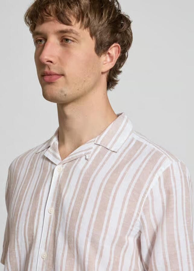 Only & Sons regular fit linnen overhemd van mix van katoen en linnen model 'CAIDEN'