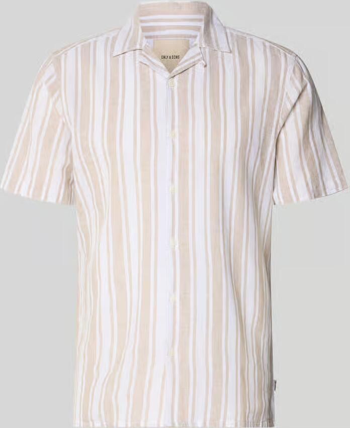 Only & Sons regular fit linnen overhemd van mix van katoen en linnen model 'CAIDEN' - Foto 2