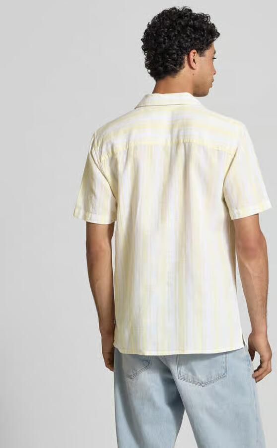 Only & Sons regular fit linnen overhemd van mix van katoen en linnen model 'CAIDEN' - Foto 3