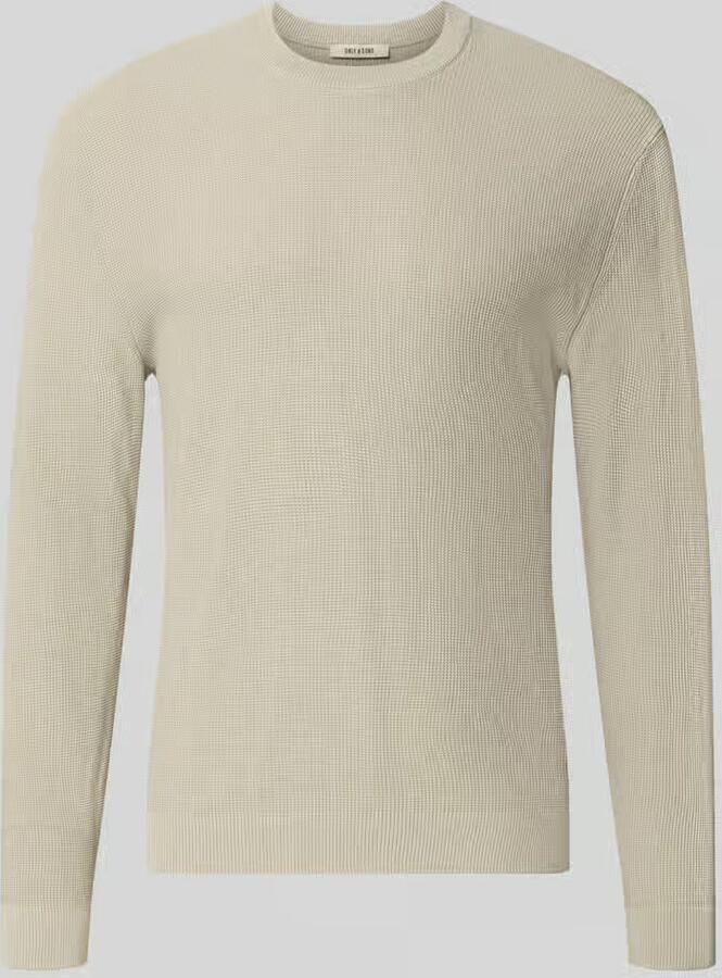 ONLY & SONS Trui met ronde hals ONSTONY DS 12 LS WAFFLE CREW KNIT - Foto 7