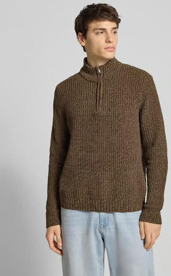 Only & Sons Regular fit schipperstrui met korte ritssluiting model 'JOIN' - Foto 3