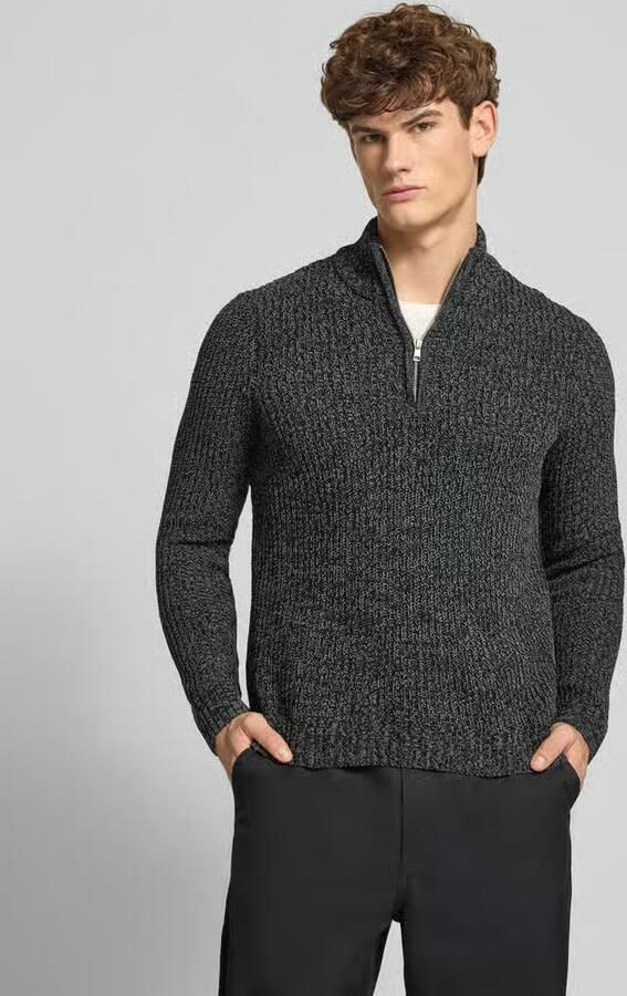 Only & Sons Regular fit schipperstrui met korte ritssluiting model 'JOIN' - Foto 2