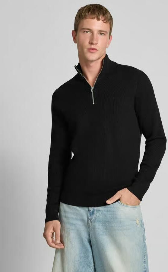 Only & Sons Regular fit gebreide pullover met opstaande kraag model 'PHIL' - Foto 5