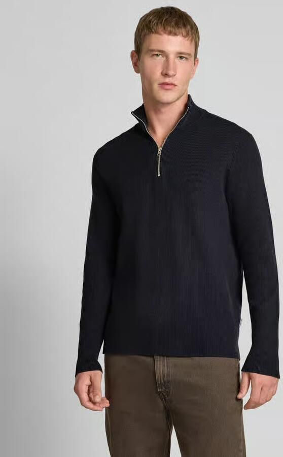 Only & Sons Regular fit gebreide pullover met opstaande kraag model 'PHIL' - Foto 11
