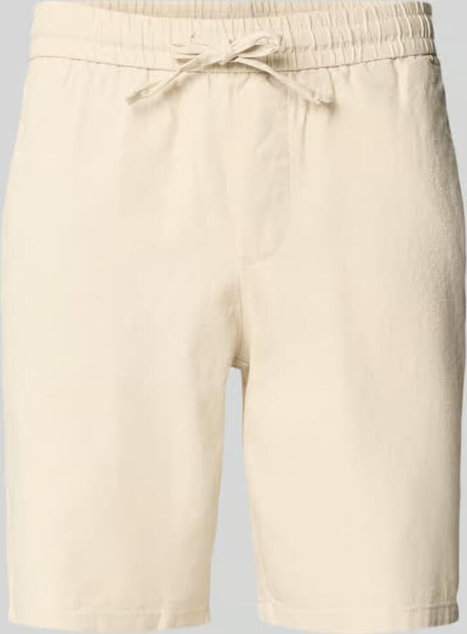 Only & Sons regular fit short van mix van katoen en linnen model 'LINUS' - Foto 6