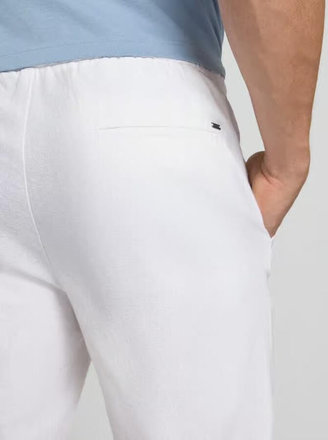 Only & Sons regular fit short van mix van katoen en linnen model 'LINUS' - Foto 5