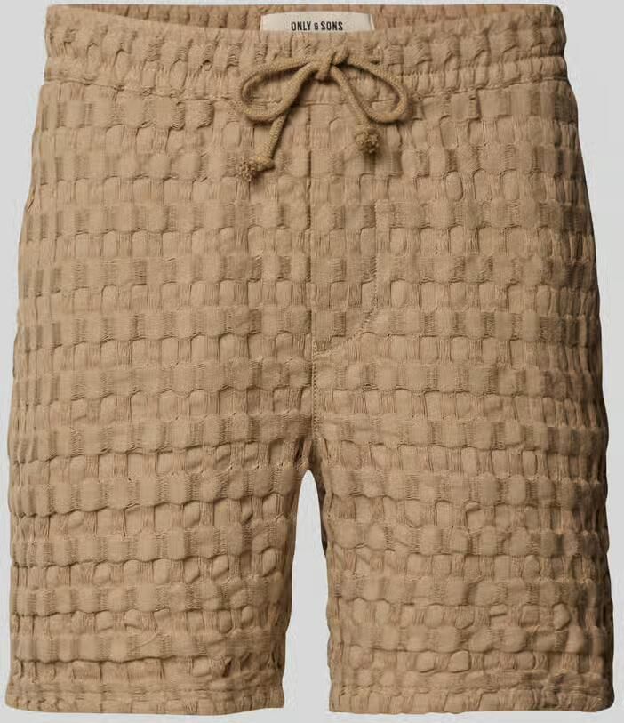 Only & Sons Regular fit sweatshorts met structuurmotief model 'TEL BRADDOCK' - Foto 2