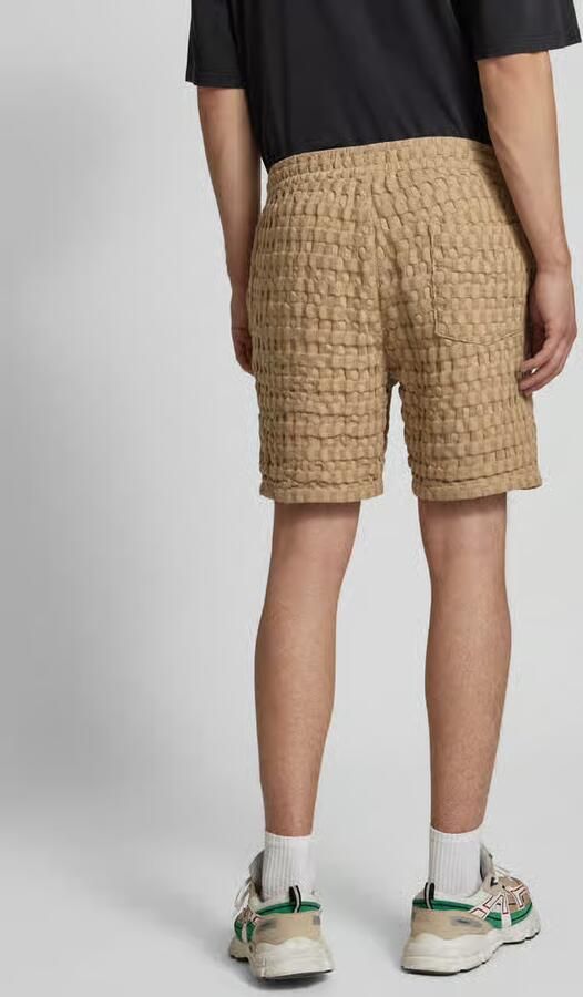 Only & Sons Regular fit sweatshorts met structuurmotief model 'TEL BRADDOCK' - Foto 3