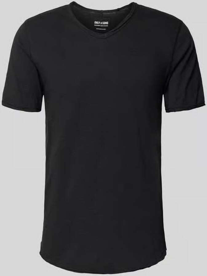 Only & Sons Regular fit T-shirt van puur katoen Model 'BENNE LONGY'
