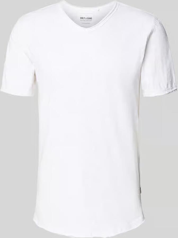 Only & Sons Regular fit T-shirt van puur katoen Model 'BENNE LONGY'
