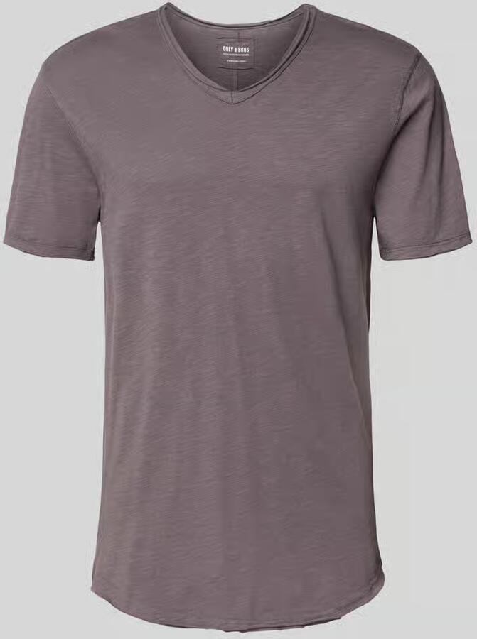 Only & Sons Regular fit T-shirt van puur katoen Model 'BENNE LONGY'