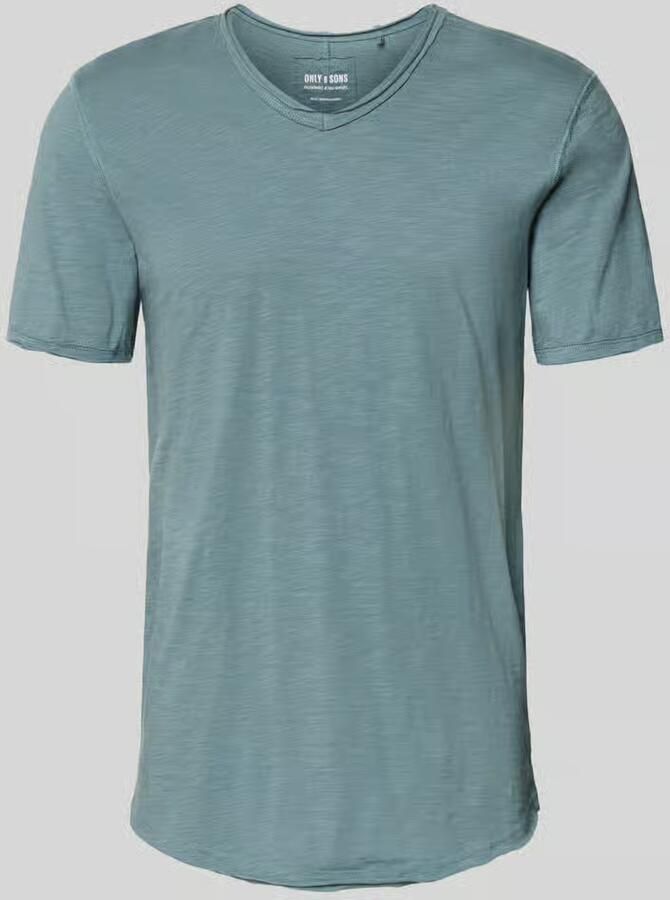 Only & Sons Regular fit T-shirt van puur katoen Model 'BENNE LONGY'
