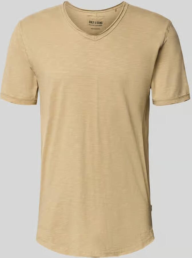 Only & Sons Regular fit T-shirt van puur katoen Model 'BENNE LONGY'