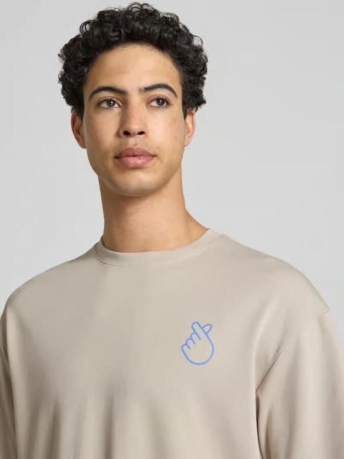 Only & Sons regular fit T-shirt van puur katoen model 'CASPIAN AIRFLEX AMORE' - Foto 4