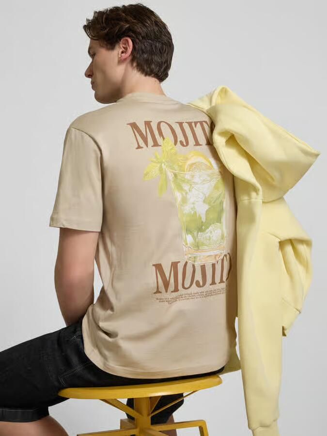 Only & Sons regular fit T-shirt van puur katoen model 'FRED'