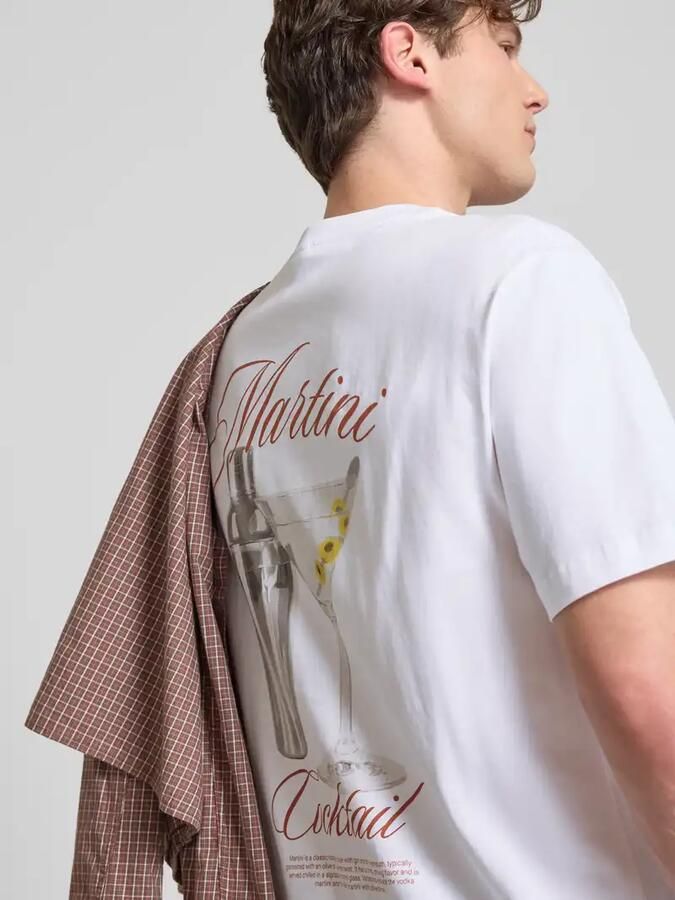 Only & Sons regular fit T-shirt van puur katoen model 'FRED'