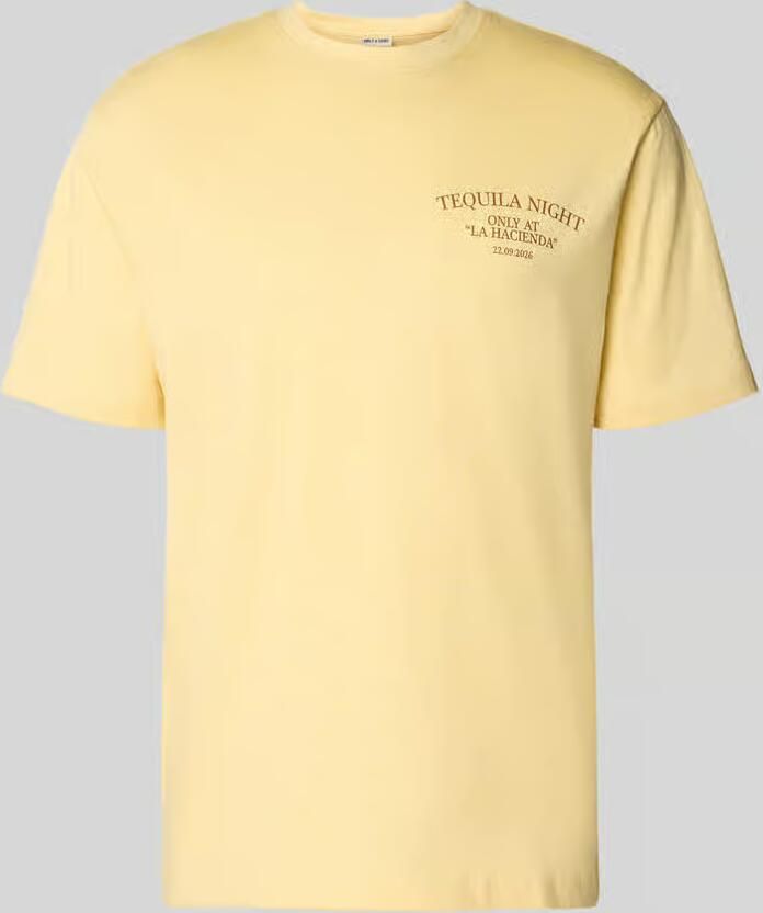 Only & Sons regular fit T-shirt van puur katoen model 'FRED' - Foto 3