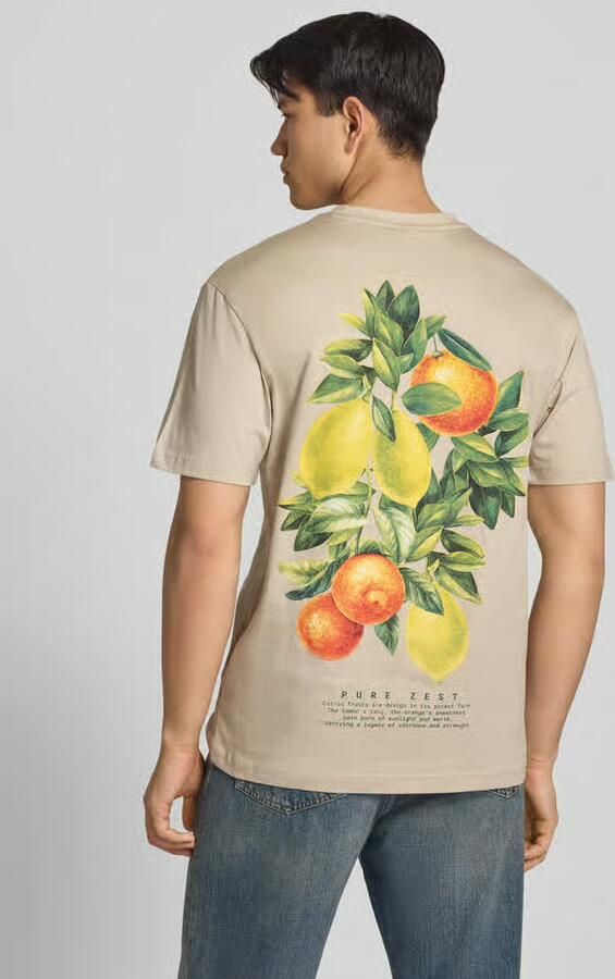 Only & Sons regular fit T-shirt van puur katoen model 'FRED'