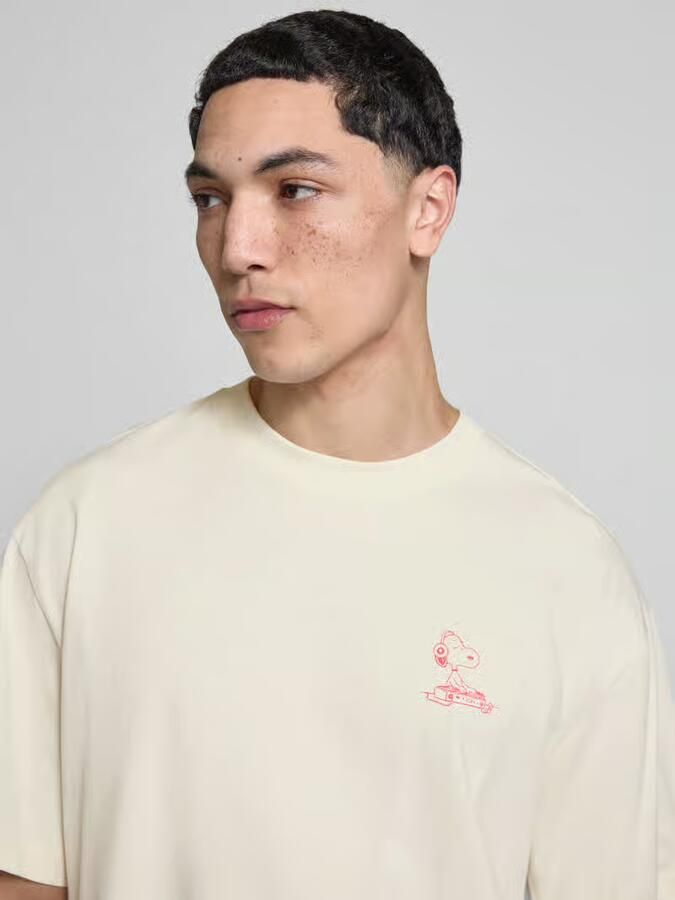 Only & Sons Regular fit T-shirt van puur katoen Model 'PEANUTS'