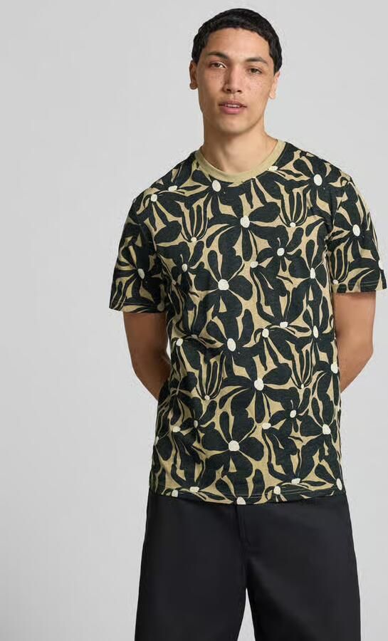 Only & Sons regular fit T-shirt van puur katoen model 'PERRY' - Foto 4