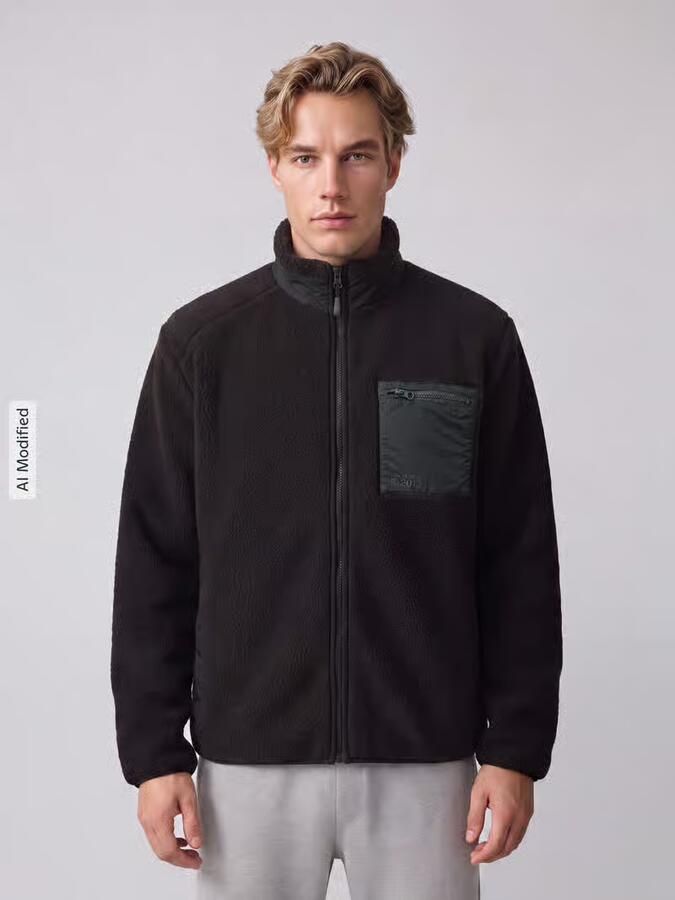 Only & Sons Regular fit jack van imitatiebont met mesh model 'DALLAS' - Foto 3