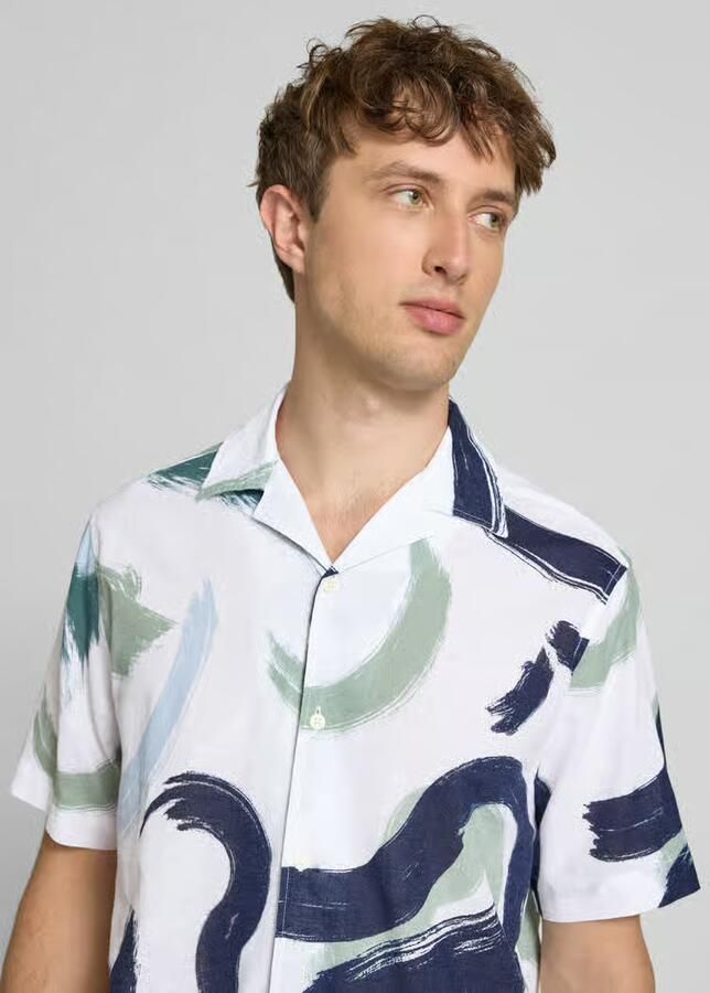 Only & Sons regular fit vrijetijdsoverhemd van leinen-baumwoll-mix model 'CAIDEN'
