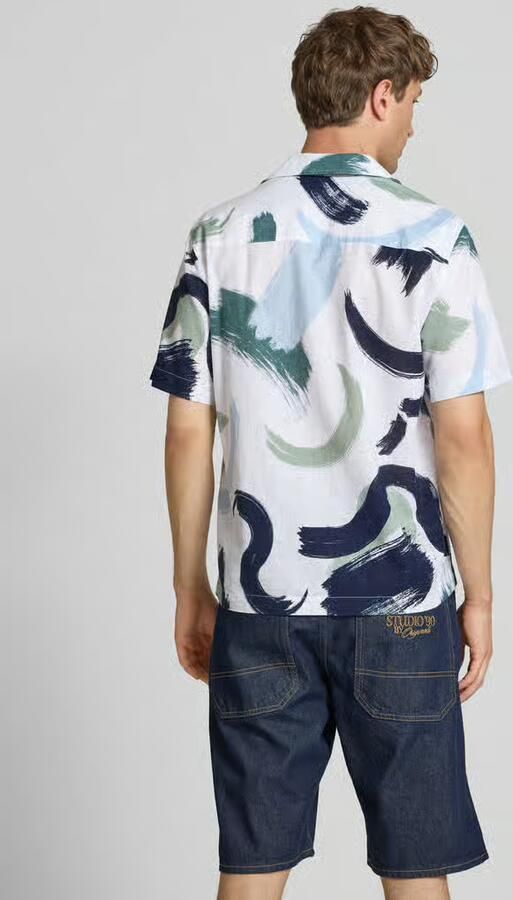 Only & Sons regular fit vrijetijdsoverhemd van leinen-baumwoll-mix model 'CAIDEN'