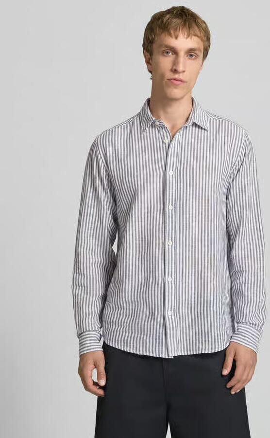Only & Sons regular fit vrijetijdsoverhemd van mix van katoen en linnen model 'CAIDEN' - Foto 14