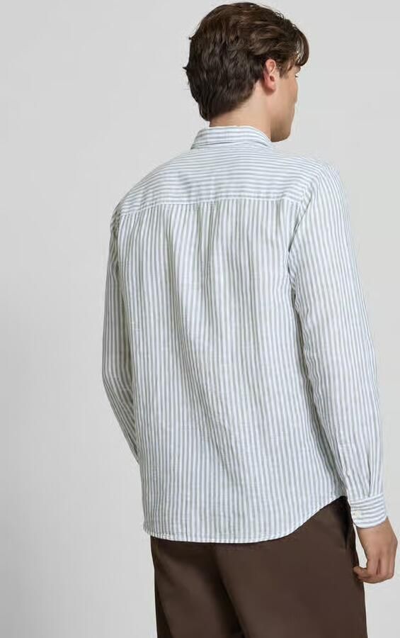 Only & Sons regular fit vrijetijdsoverhemd van mix van katoen en linnen model 'CAIDEN' - Foto 3