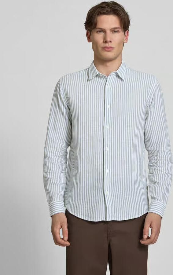 Only & Sons regular fit vrijetijdsoverhemd van mix van katoen en linnen model 'CAIDEN' - Foto 2