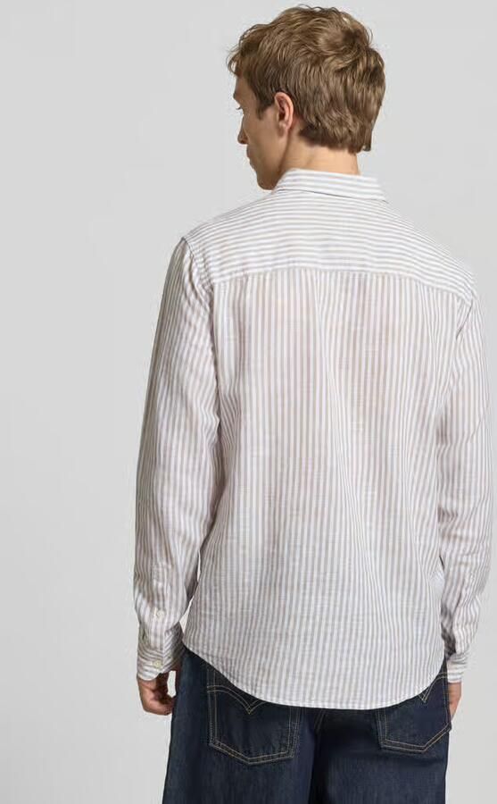 Only & Sons regular fit vrijetijdsoverhemd van mix van katoen en linnen model 'CAIDEN' - Foto 7