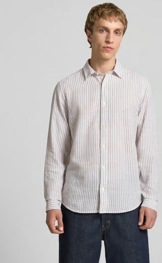 Only & Sons regular fit vrijetijdsoverhemd van mix van katoen en linnen model 'CAIDEN' - Foto 10