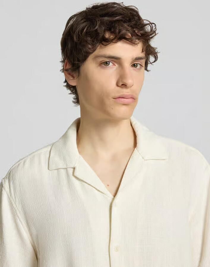 Only & Sons regular fit vrijetijdsoverhemd van mix van viscose en linnen model 'LATHAM' - Foto 2